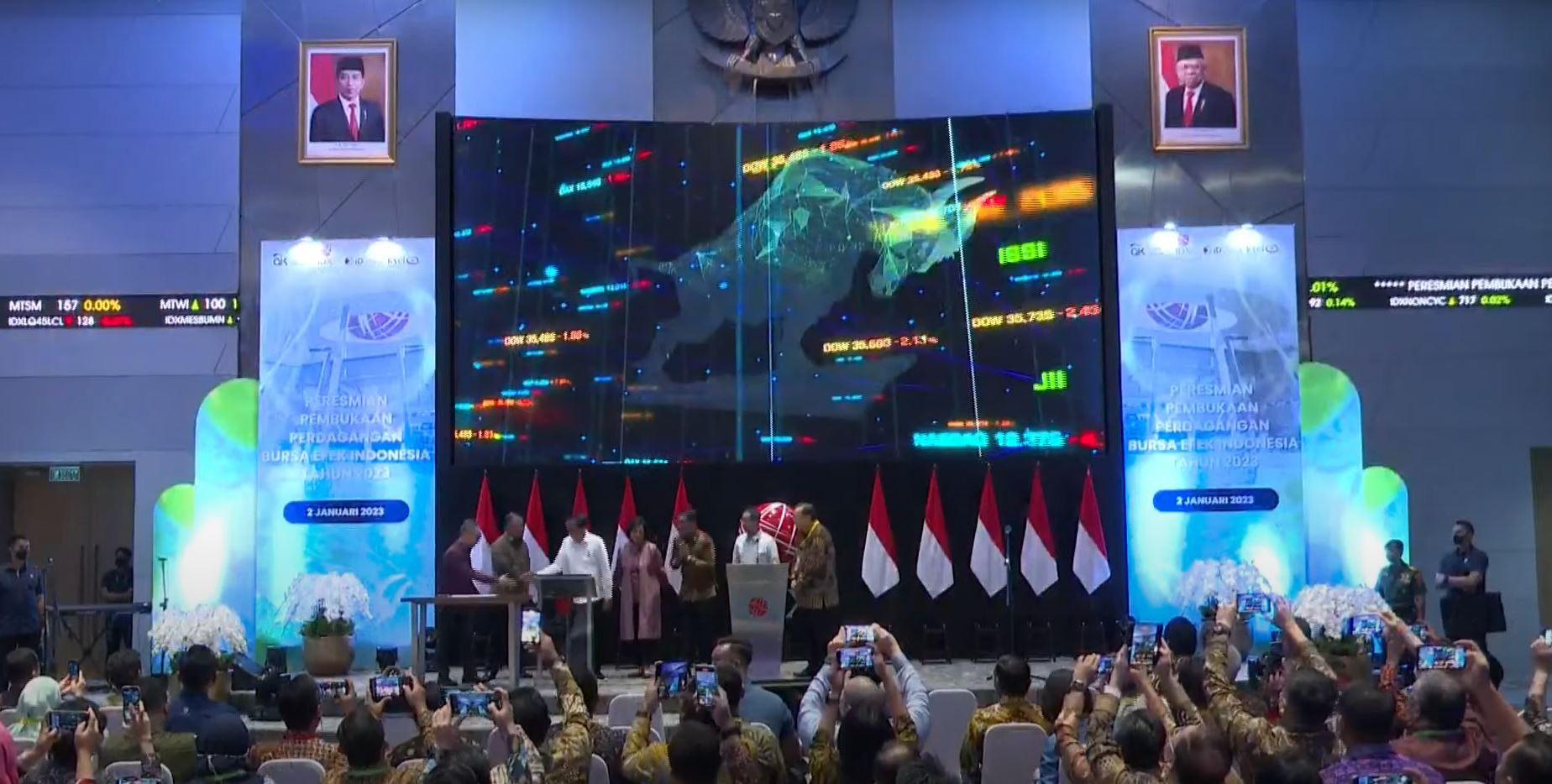 Buka Perdagangan BEI, Jokowi Optimistis Menghadapi 2023