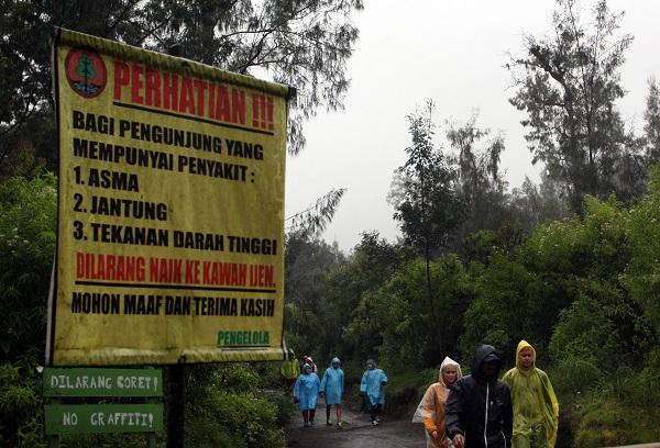 Hujan Lebat, Dilarang Mendekat Kawah Gunung Ijen