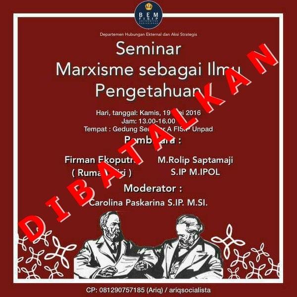Unpad Bantah Seminar Marxisme Dibatalkan