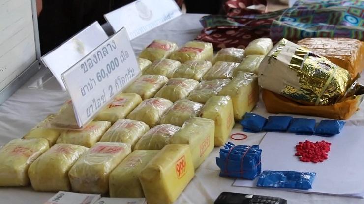 Ice and amphetamine seized by Thai Police (Photo courtesy of Royal Thai Police)