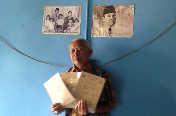 Untung Suyanto, bekas anggota TNI Angkatan Darat yang dipenjara karena dituding terlibat PKI. Foto: 