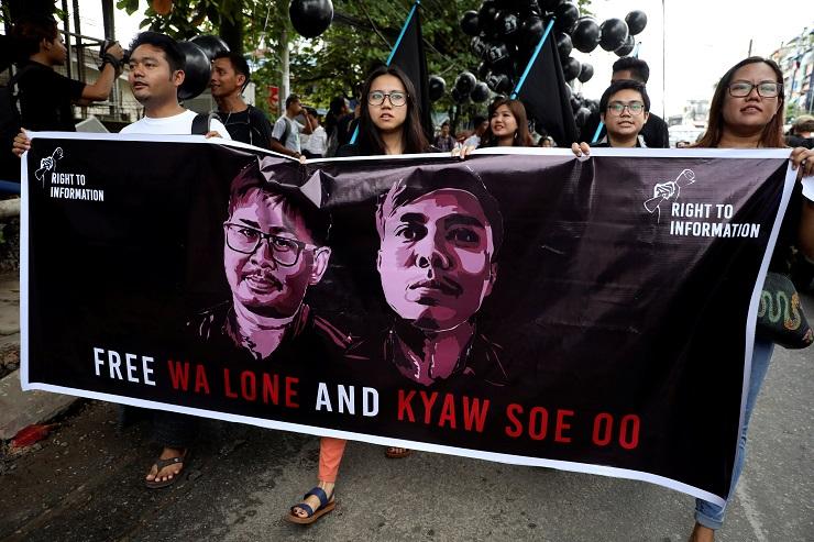 Desakan Pembebasan Wa Lone-Kyaw Soe Oo Mengalir dari Pemuda dan Jurnalis Myanmar