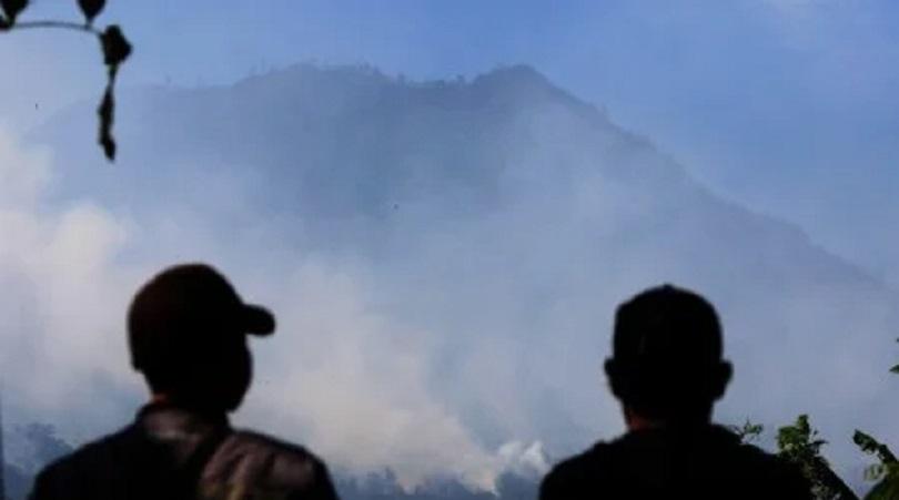 kebakaran hutan di kawah Ijen, Banyuwangi