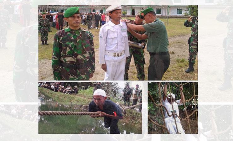 Ilustrasi: TNI latih FPI Lebak. (Sumber: Insta DPP FPI)