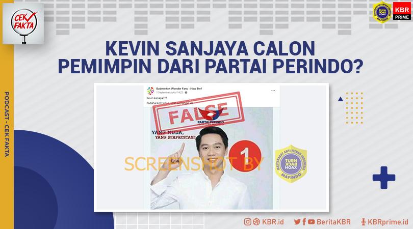 Cek Fakta : Foto Kevin Sanjaya Calon Pemimpin dari Partai Perindo?