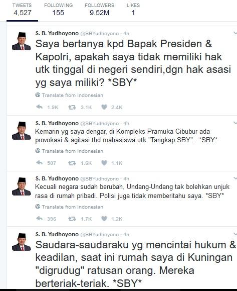 SBY Keluhkan Rumahnya Didemo, Istana Bantah Dalangi Aksi