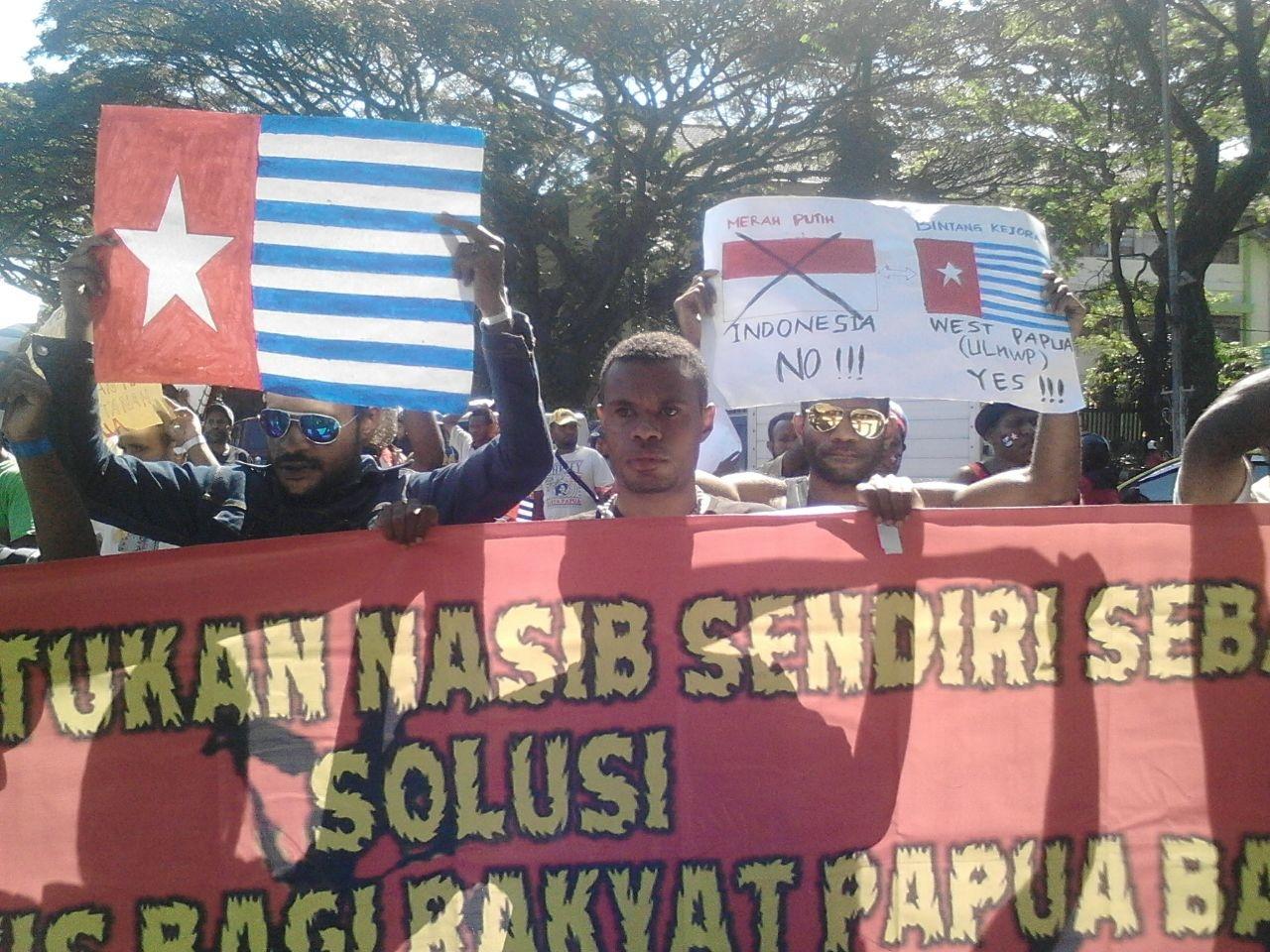 Foto demonstrasi mahasiswa Papua