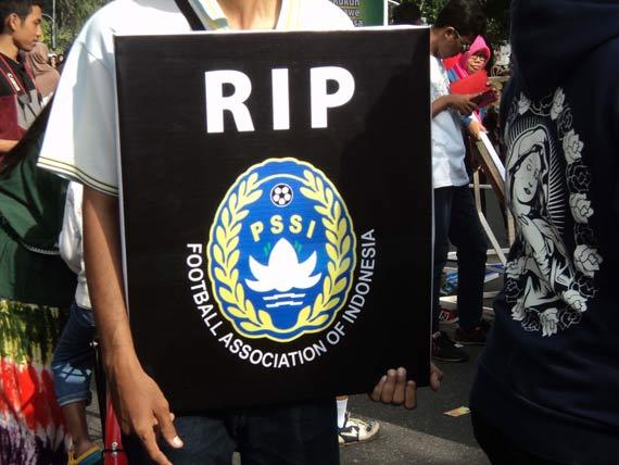 Aksi RIP PSSI/ Foto: Yudha Satriawan 