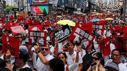 Demonstrasi di Hong Kong tolak RUU Ekstradisi