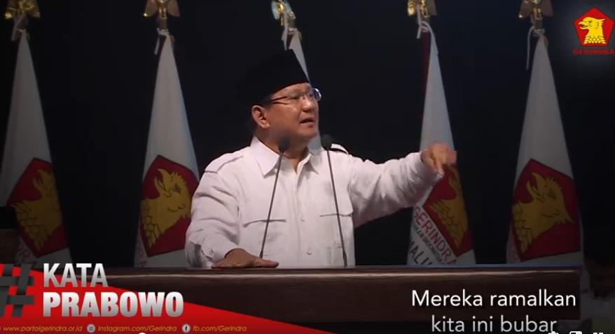 Prabowo Sebut Indonesia Bubar pada 2030, Ini Tanggapan Jokowi
