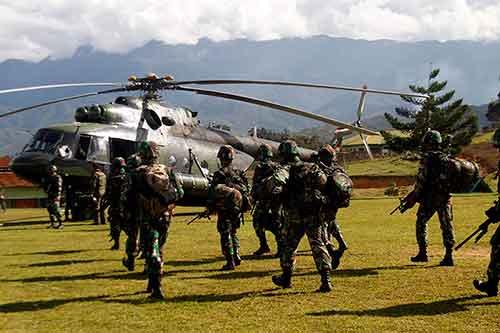 Prajurit TNI menuju Nduga, Papua