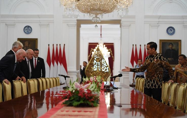 Bertemu Senator Ceko, Jokowi Minta Dukungan Diplomasi Sawit di Eropa