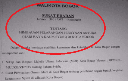 GP Ansor Bogor Desak Walikota Cabut Surat Larangan Perayaan Asyura