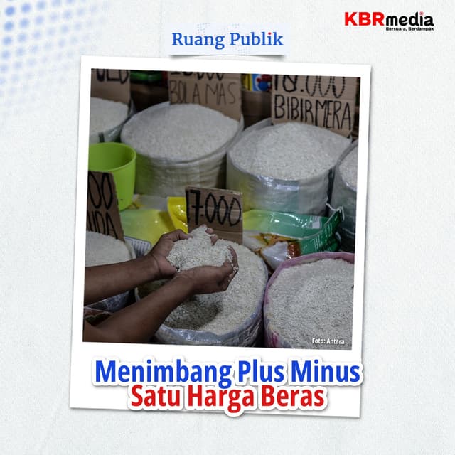 Menimbang Plus Minus Satu Harga Beras